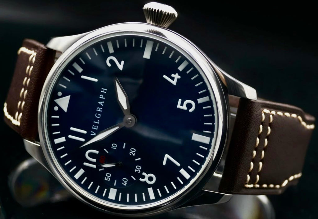 Velgraph Herrenuhr Flieger 42mm Handaufzug | Saphirglas 6497 Dial Seagull Rotor1