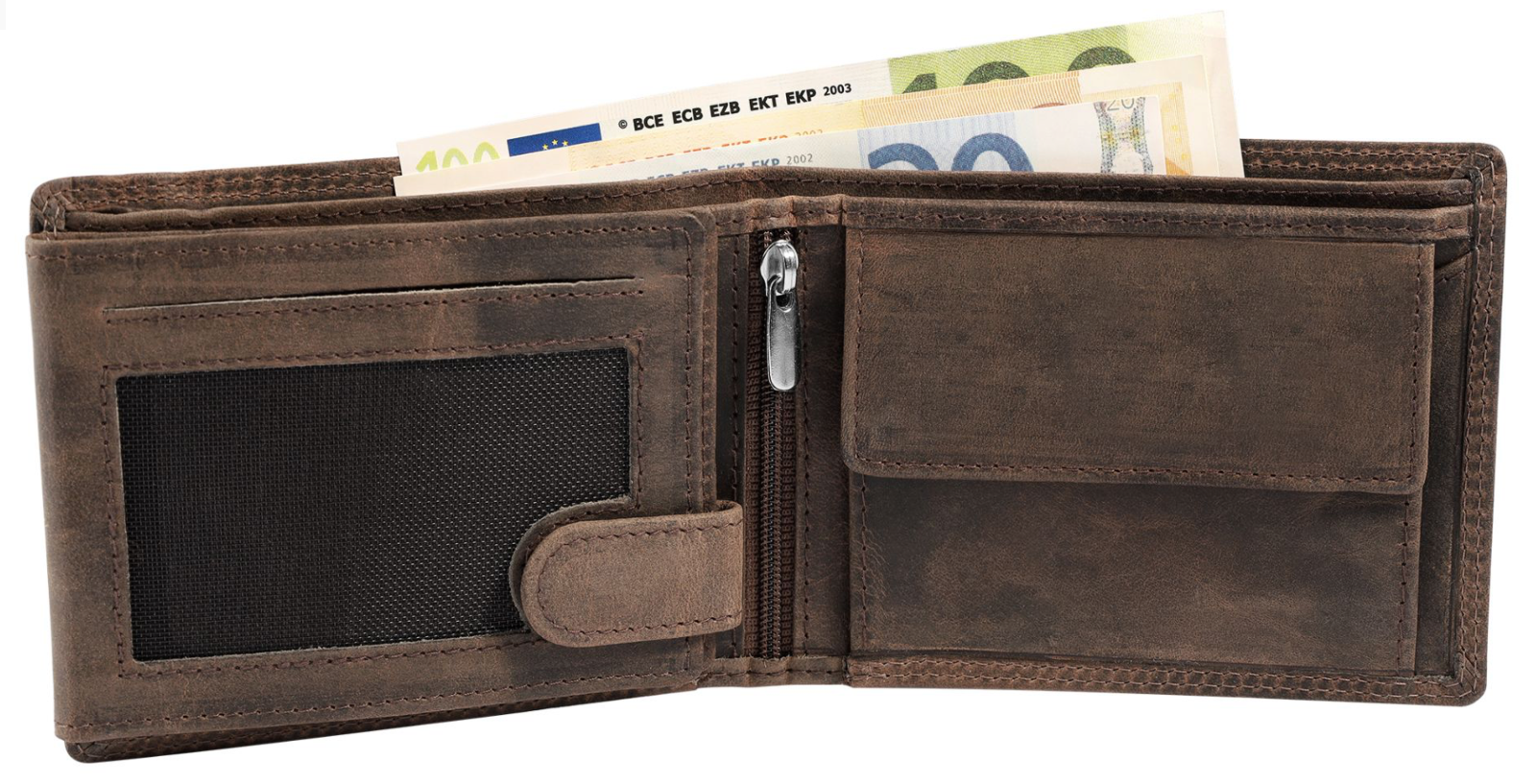 Akzent Leder Geldbörse RFID Schutz  Echtleder Portemonnaie Geldbeutel Traktor *1