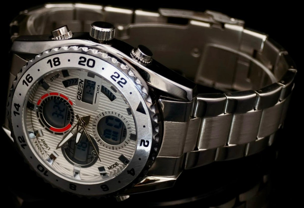 Green Digitale Herren Männer Armband Uhr NEU1