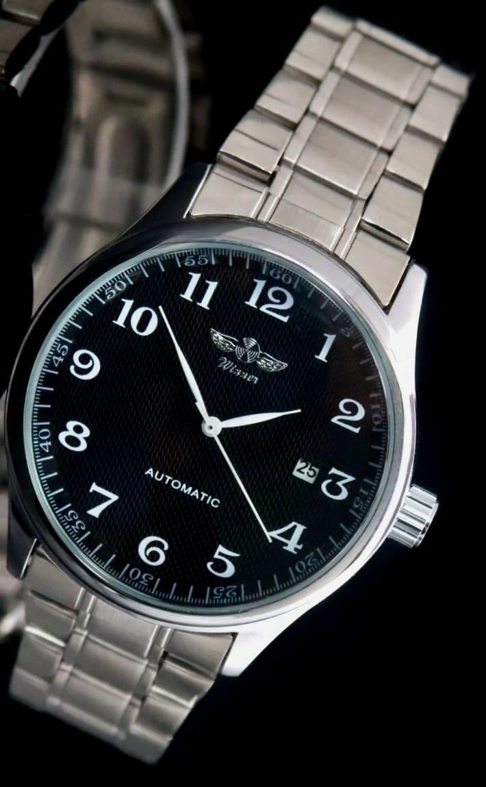 WINNER - HERREN - AUTOMATIK - UHR - DATUM - SCHWARZ / SILBER - 42MM1