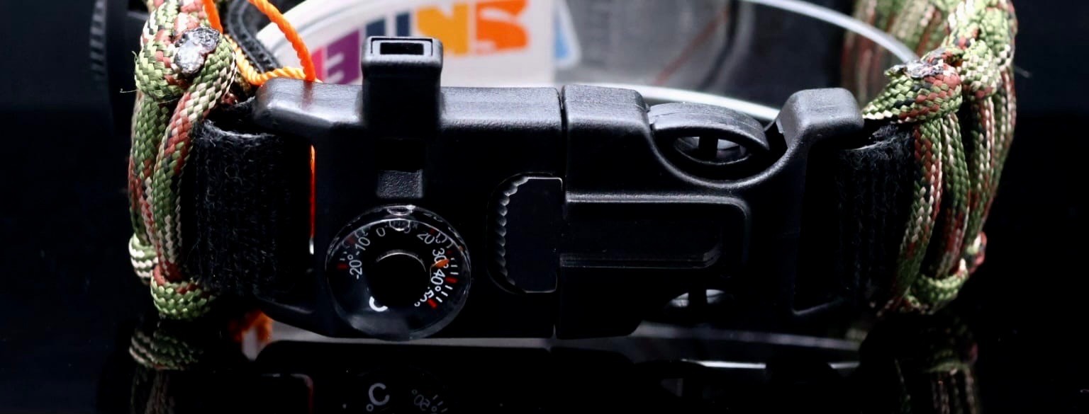 Survival Uhr Herren Paracord Armband Kompass Outdoor Militär Tactical Camping4