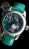 Disney Automatik Uhr Limitierte Edition Daisy Sammlerstück Retro VINTAGE Grün0