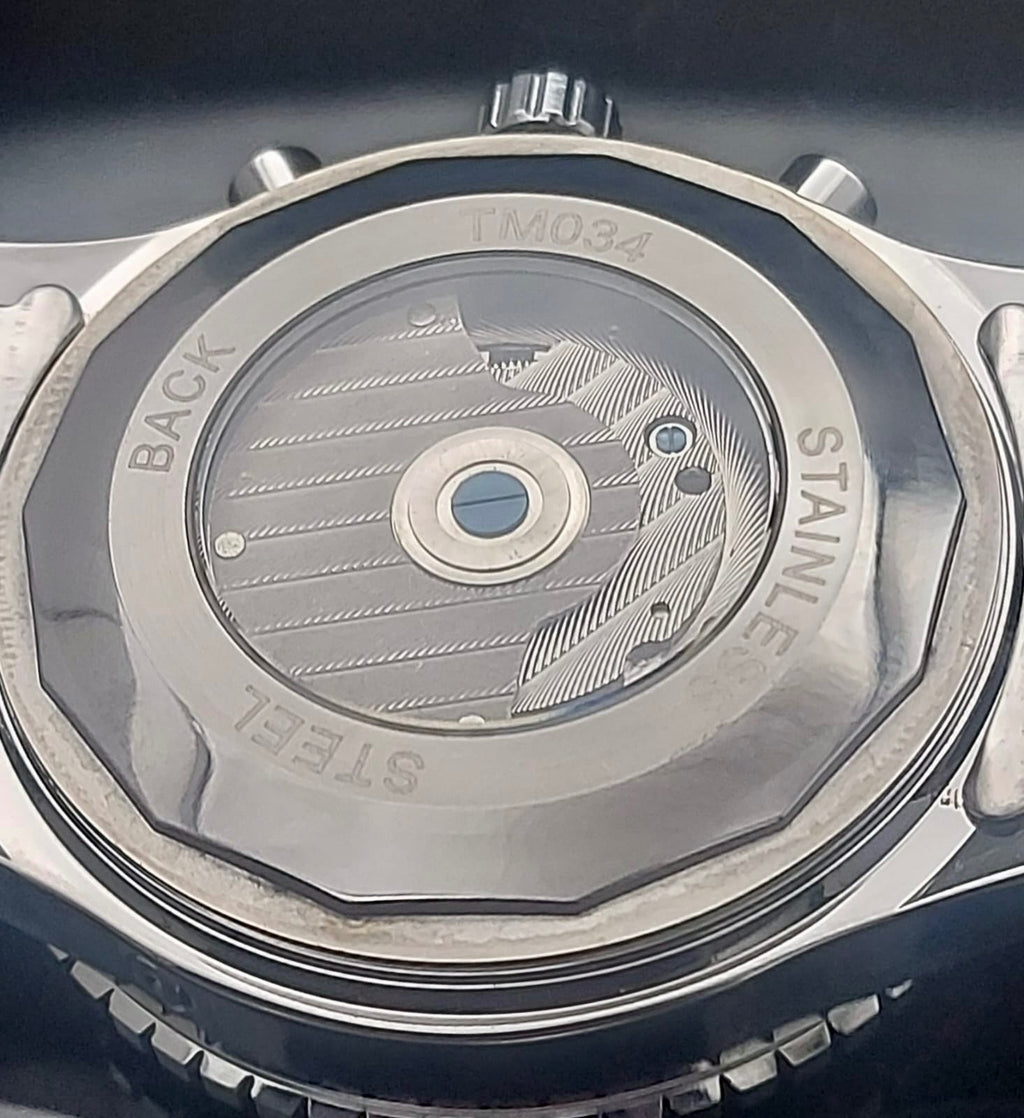 JARAGAR - AUTOMATIK - HERREN - UHR - EDELSTAHL - KALENDER - TÜRKIS -  50MM - NEU2