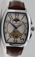CAROTIF - AUTOMATIK - WATCH - TAG/NACHT ANZEIGE - WEISS - LEDER - NEU0
