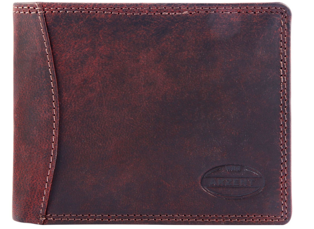 Akzent Ziegen Leder Geldbörse Echtleder Portemonnaie Geldbeutel 12X10CM Bordeaux2