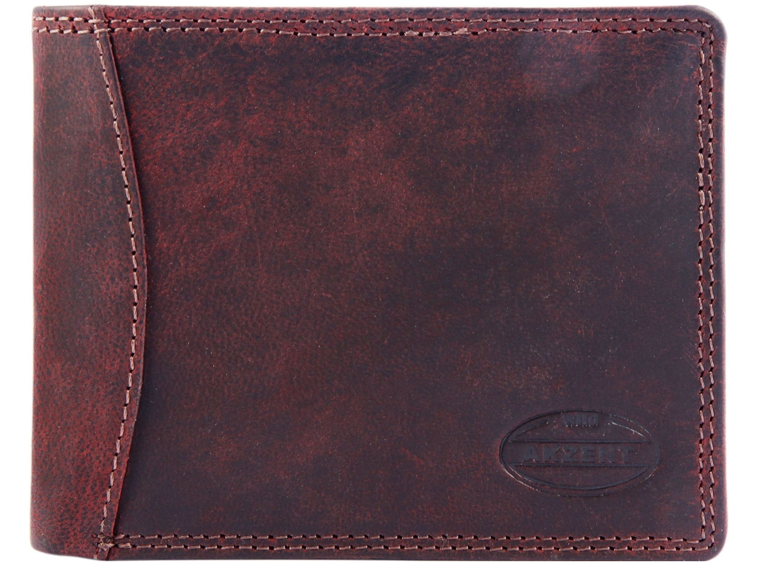 Akzent Ziegen Leder Geldbörse Echtleder Portemonnaie Geldbeutel 12X10CM Bordeaux2