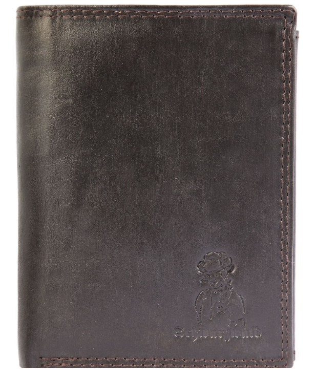 Schwarzwald Mädel Leder Portemonnaie Geldbeutel Portmonee Echtleder Dunkelbraun0