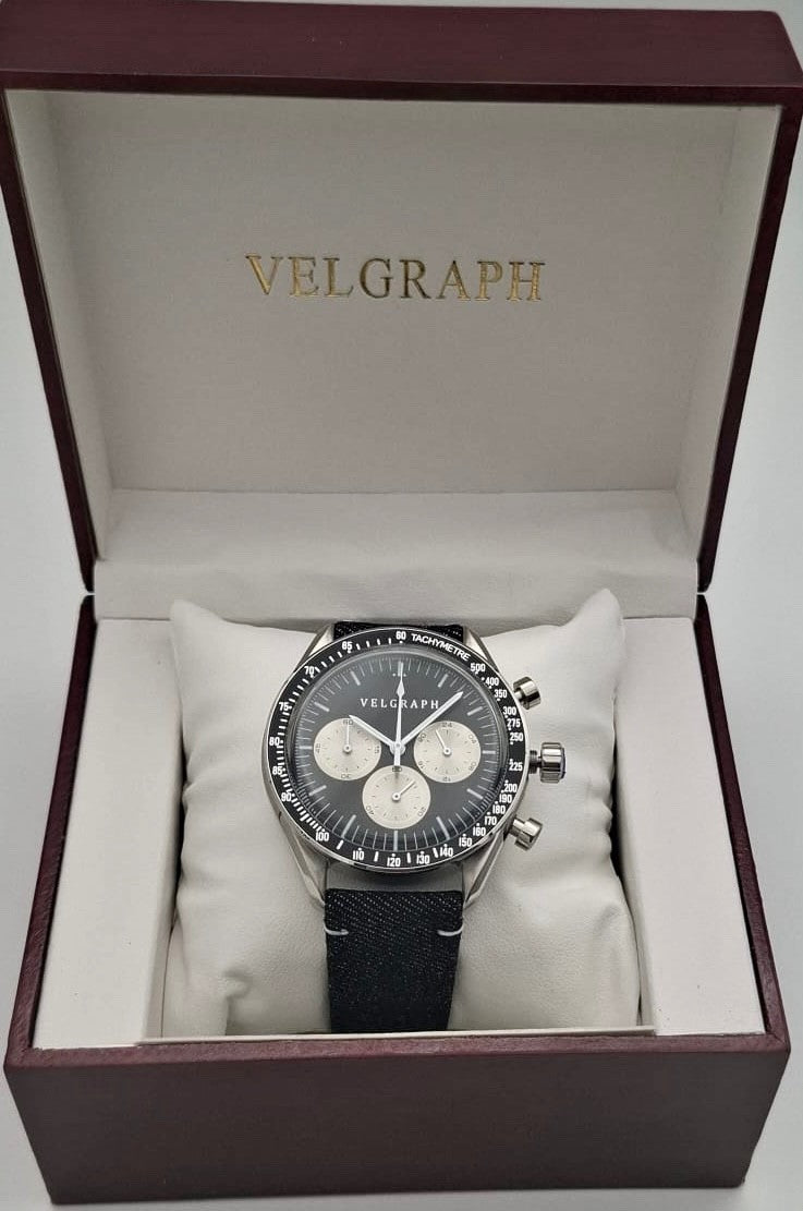 Velgraph - Vintage - Chronograph - Watch – VK63 Mechaquarz - 42 mm - Herrenuhr /2