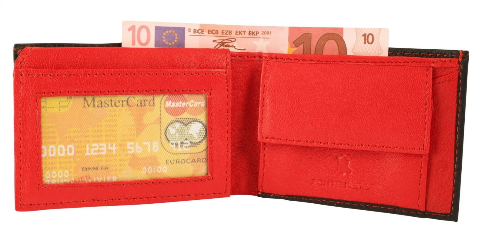 Excellanc Mini Leder RFID Geldbörse Echtleder Portemonnaie Geldbeutel Portmonee"1