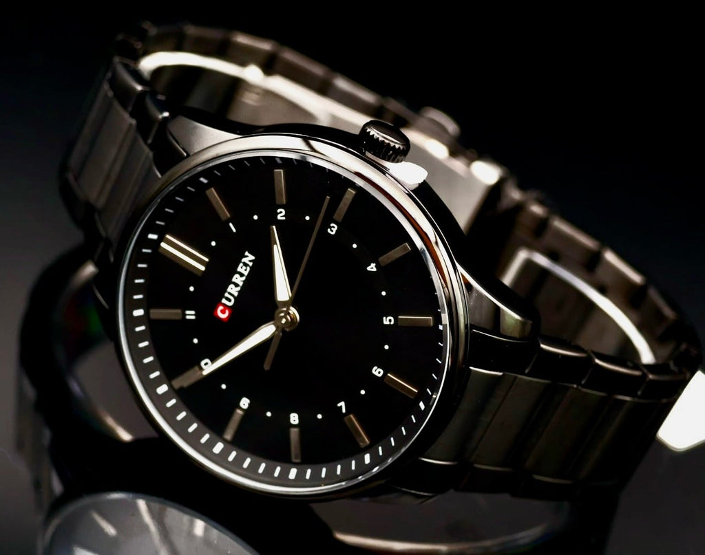 Mega Edle Herren Männer Armband Uhr Silber Schwarz Farben Keramik Look Herrenuhr1