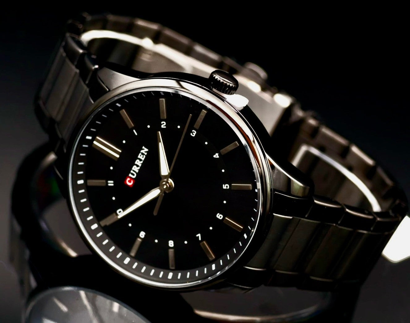 Mega Edle Herren Männer Armband Uhr Silber Schwarz Farben Keramik Look Herrenuhr1