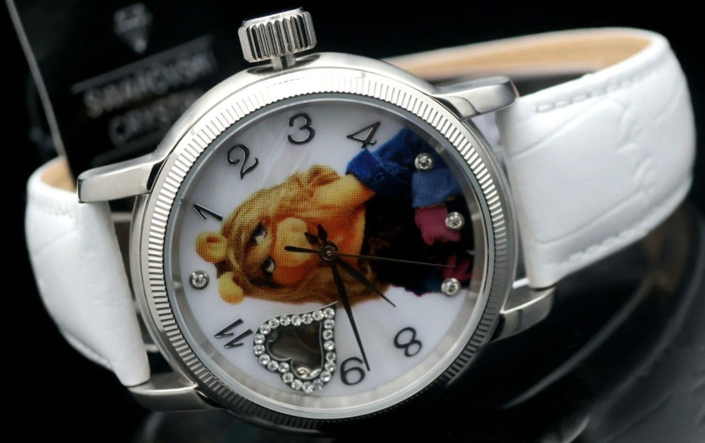 DISNEY Muppets Automatik Miss Piggy Herrenuhr Damenuhr Uhr Leder Sammlerstück2