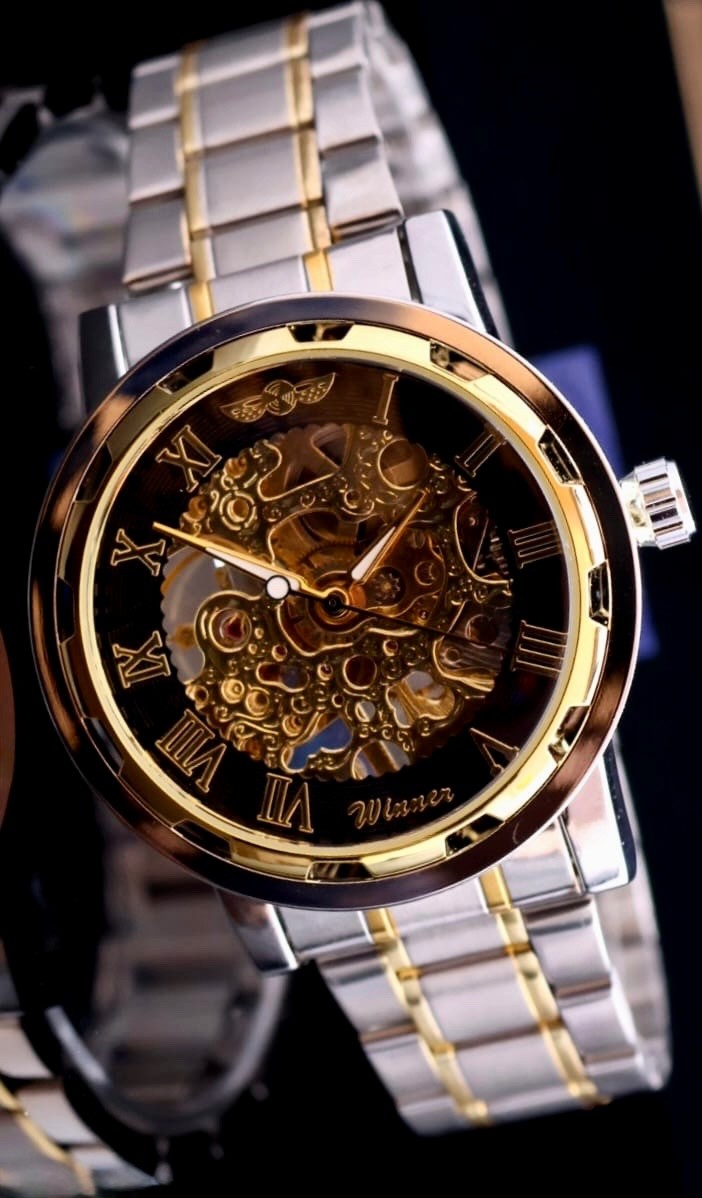 WINNER - HERREN - UHR - HANDAUFZUG - MECHANISCH - SKELETTUHR - 42MM - BICOLOR1