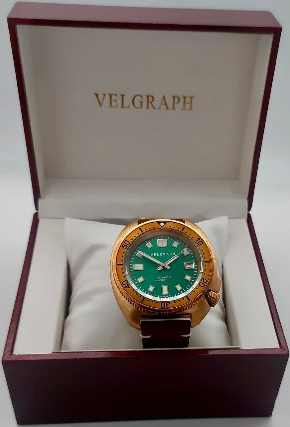 Luxus Velgraph 42mm Automatik Watch | Diver Style | Geschraubte Krone NH35 Werk5