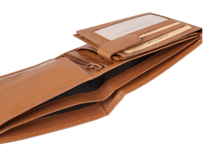 Schwarzwald Leder Portemonnaie Geldbeutel Portmonee Echtleder Braun Motiv Kirche3