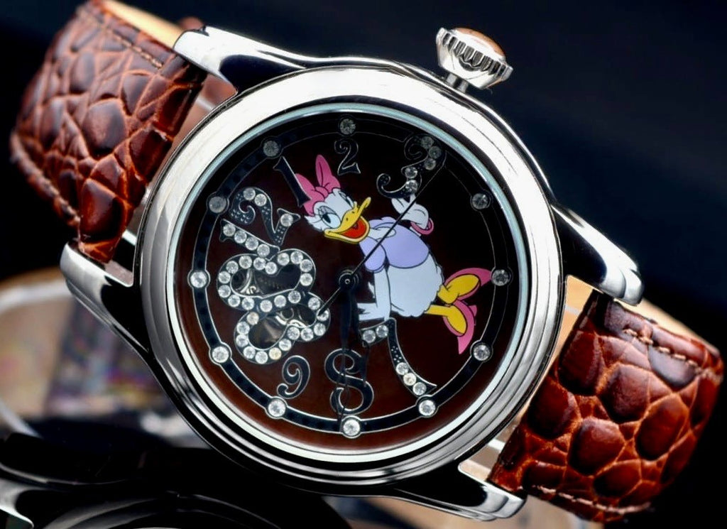 Disney Automatik Uhr Limitierte Edition Motiv Daisy Sammlerstück Retro VINTAGE1