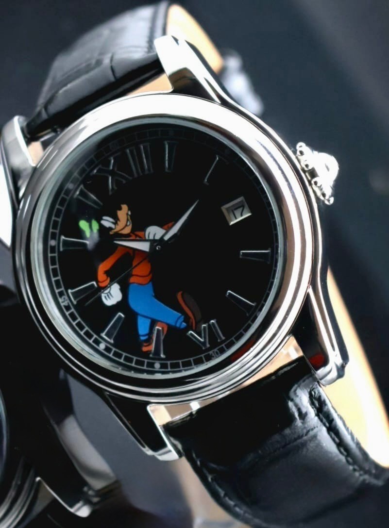 Disney Goofy Automatik Uhr Limitierte Edition Datum Sammlerstück Retro VINTAGE0