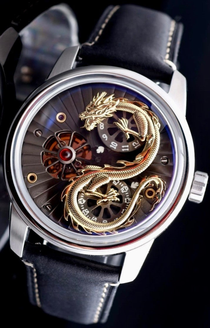 OBLVLO JM-Dragon Automatik Herren Luxus Uhr 42mm Edelstahl Saphirglas Skeleton0