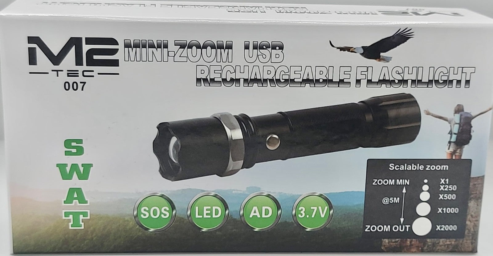 M2 Tec BL 728 P90 Mini LED-Taschenlampe – kompakt & leistungsstark Akku2