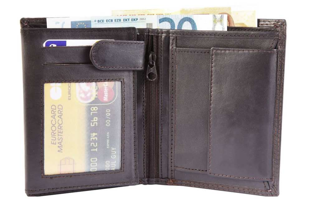 Schwarzwald Leder Portmonee Geldbörse Echtleder Portemonnaie Geldbeutel Braun0