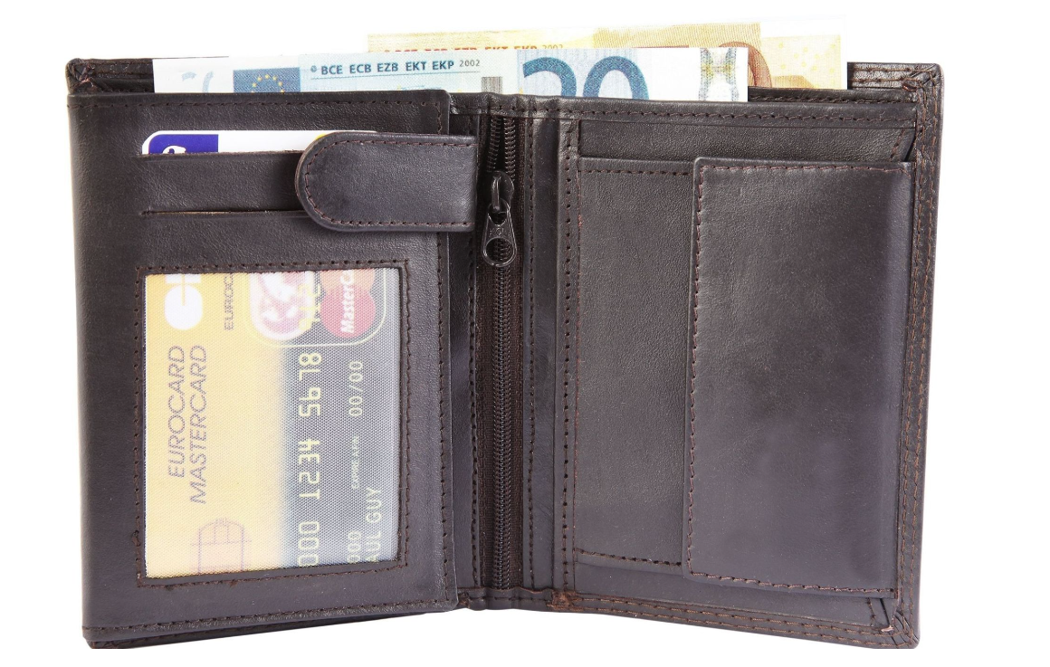 Schwarzwald Leder Portmonee Geldbörse Echtleder Portemonnaie Geldbeutel Braun0