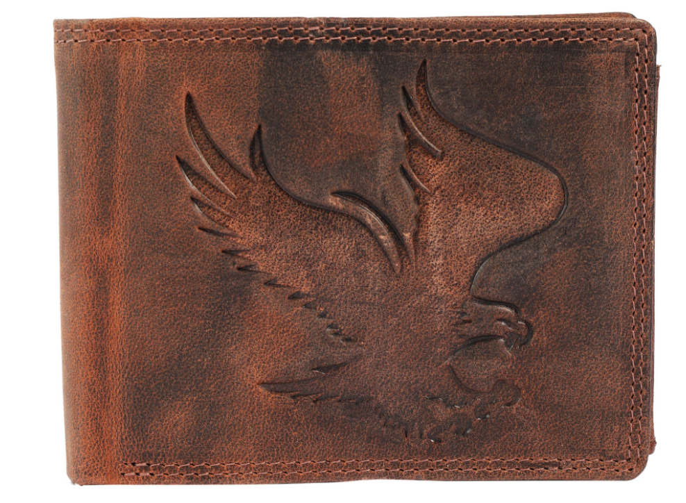 Akzent Leder Geldbörse RFID Schutz Echtleder Portemonnaie Geldbeutel Adler 50