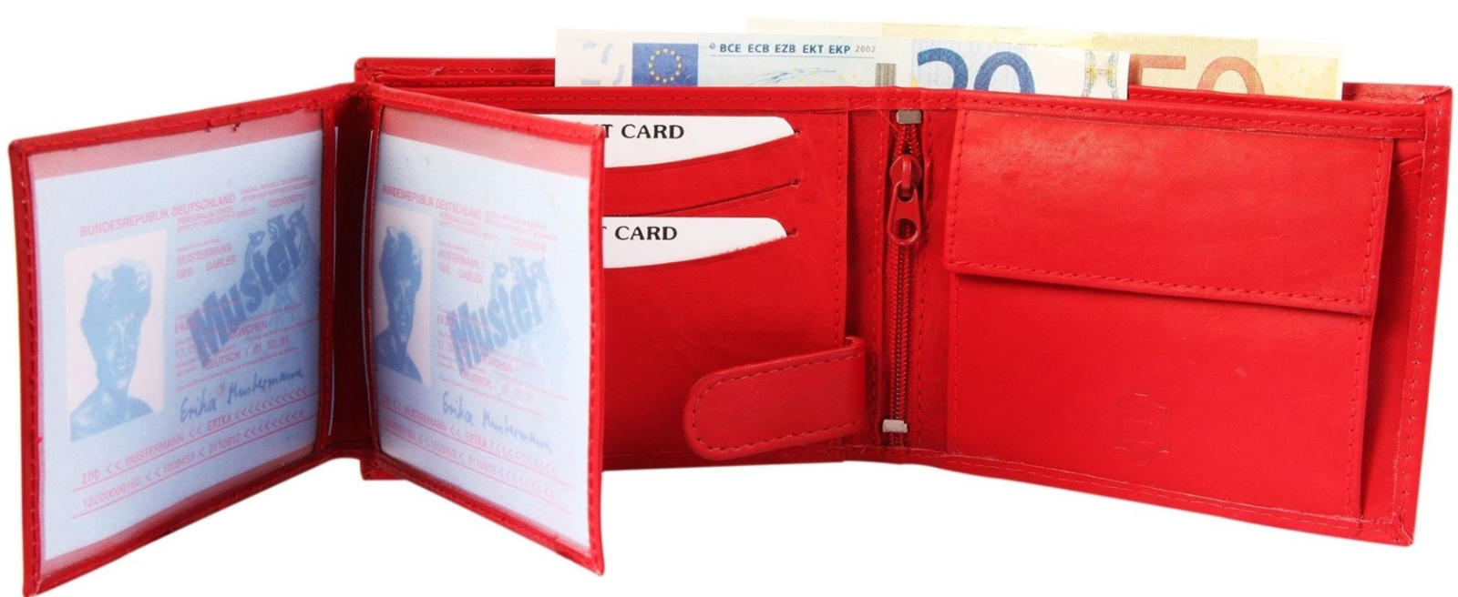 Excellanc Leder Geldbörse Echtleder Portemonnaie Geldbeutel Portmonee NEU***2