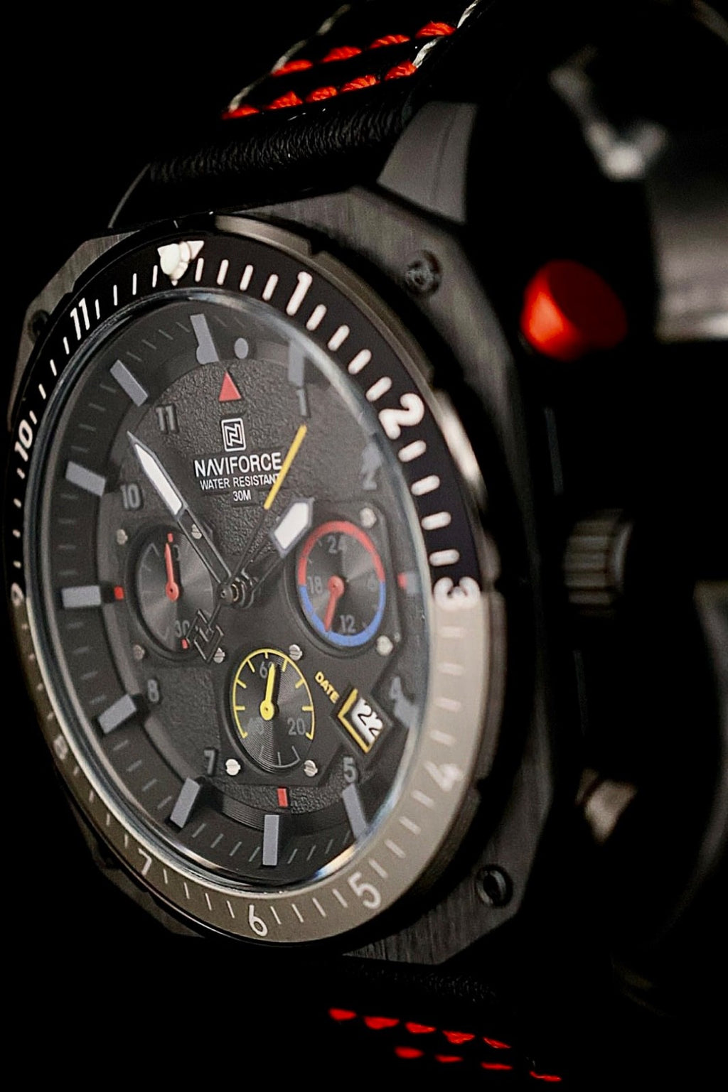 Edle XL Naviforce Herren Männer Armband Uhr Chronograph Stoppuhr Datum NEU2