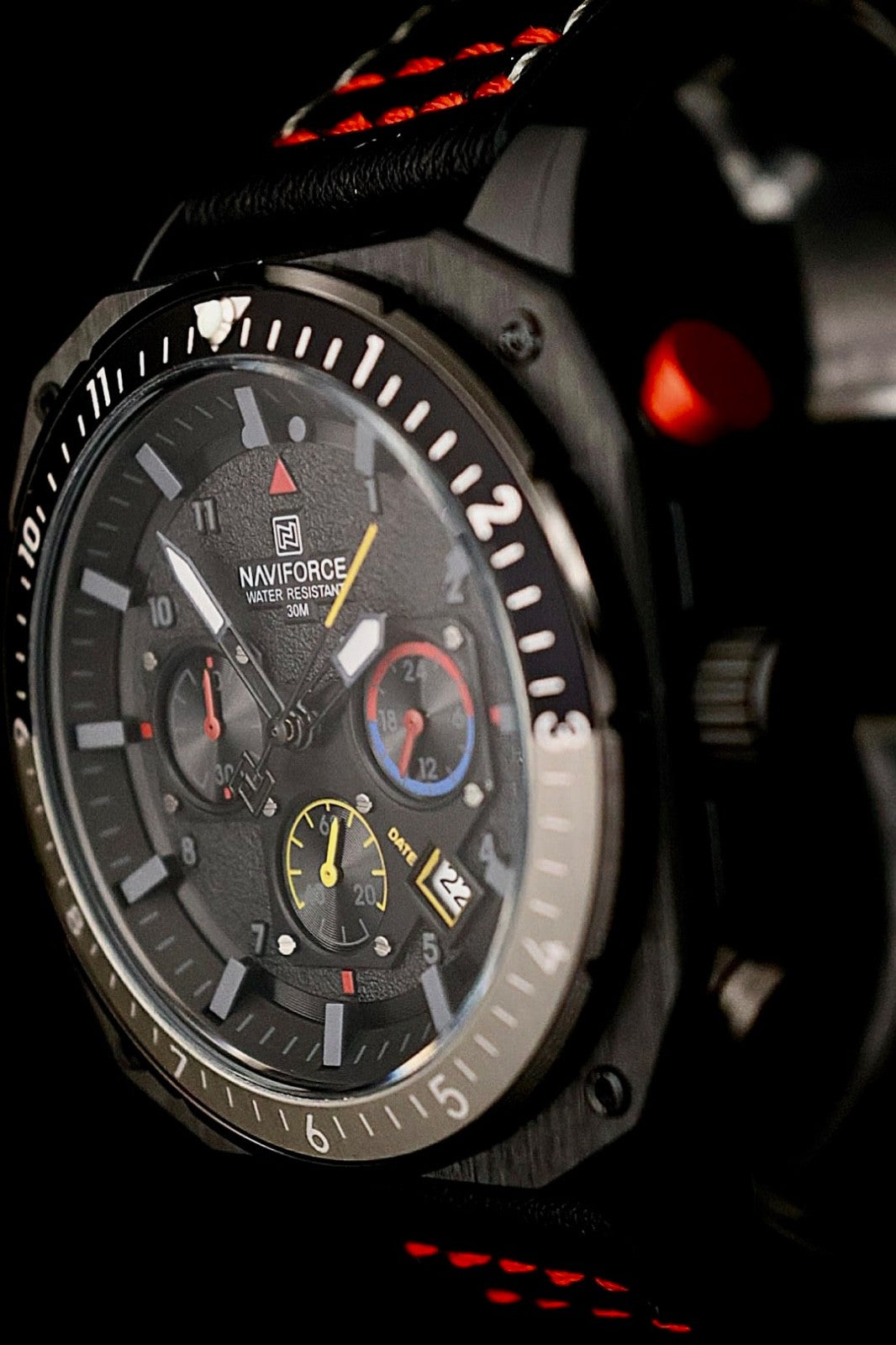 Edle XL Naviforce Herren Männer Armband Uhr Chronograph Stoppuhr Datum NEU2