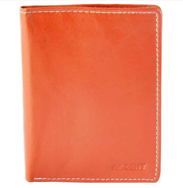 Akzent Unisex Leder Portemonnaie Geldbeutel Portmonee Echtleder Braun Farben Neu0