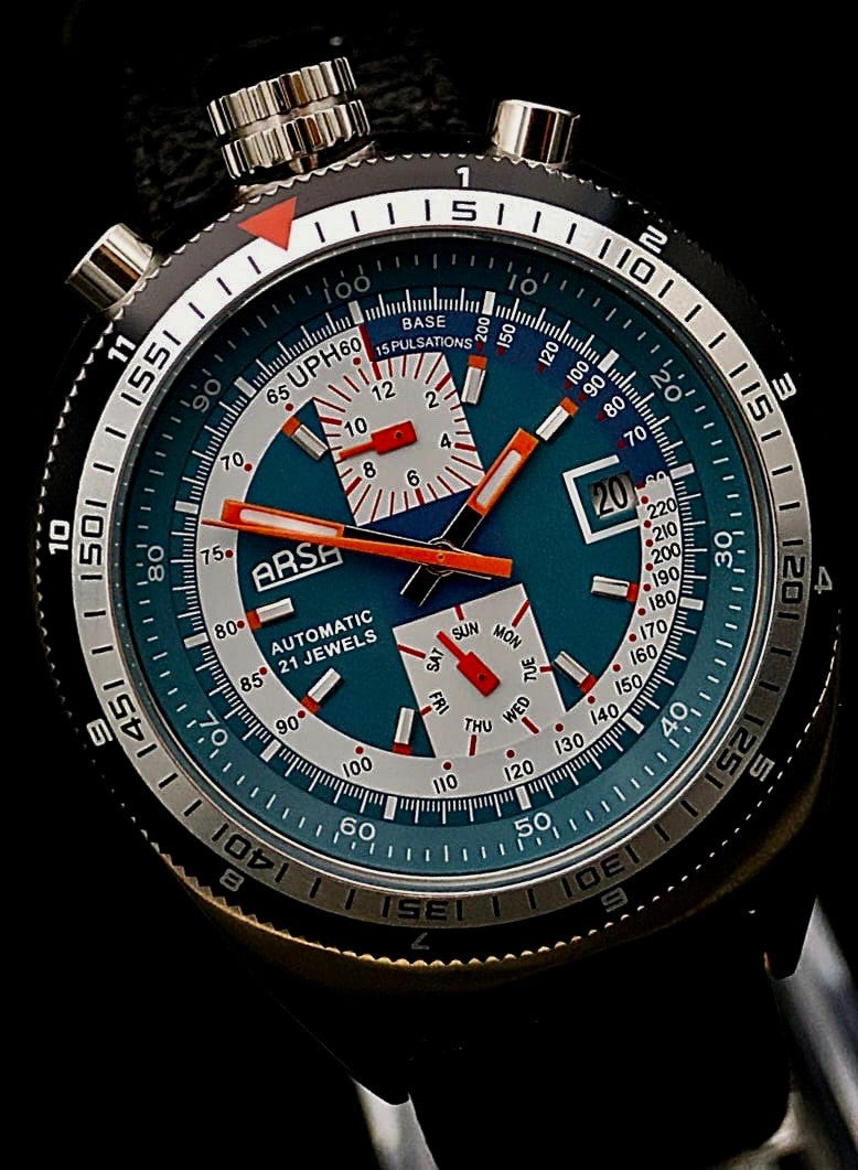 Hochwertige Arsa Herren Uhr Automatikuhr mit Lederband Vollkalender NEU* 1 TAG0