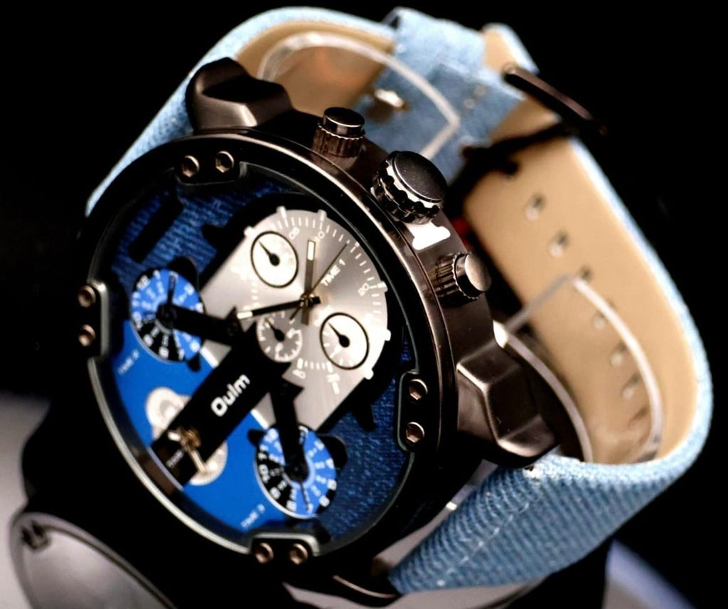 Monster Watch XXL Herren Armband Uhr Dual Timer Chrono Optik NEU1