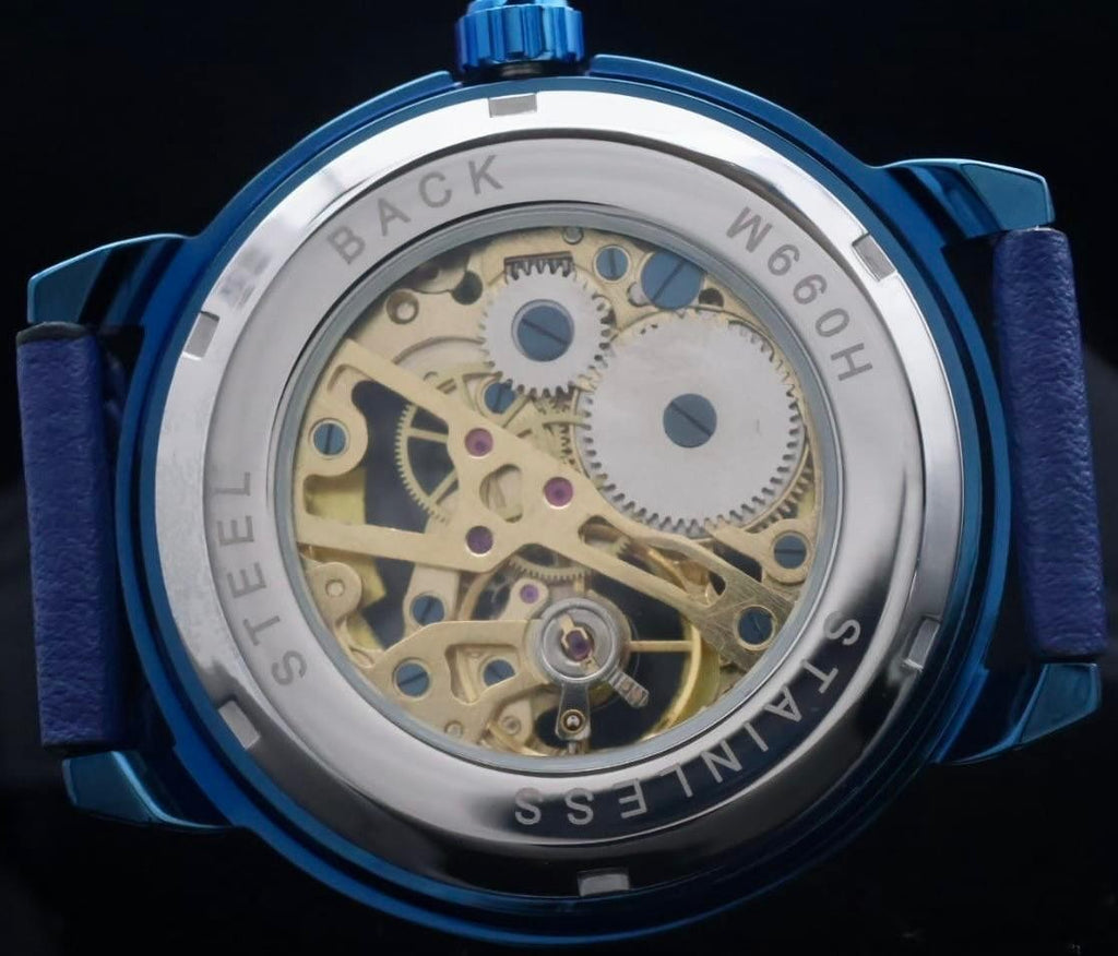 FORSINING - MECHANISCH - HANDAUFZUG - HERREN - UHR - SKELETTUHR - LEDER - 42MM *1