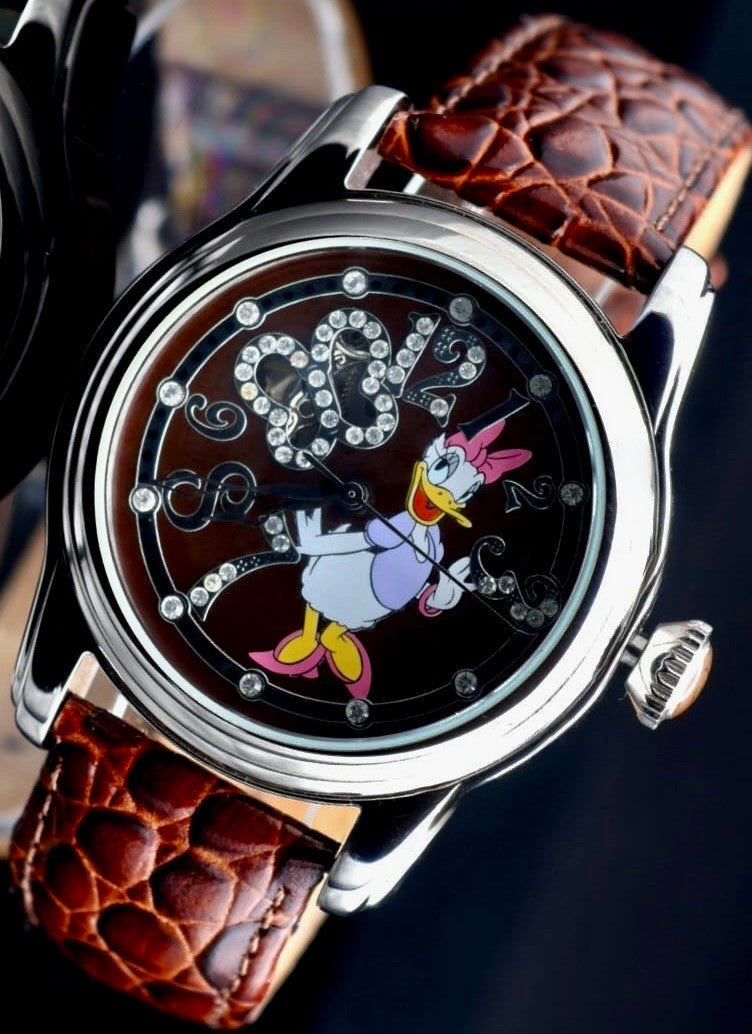 Disney Automatik Uhr Limitierte Edition Motiv Daisy Sammlerstück Retro VINTAGE0