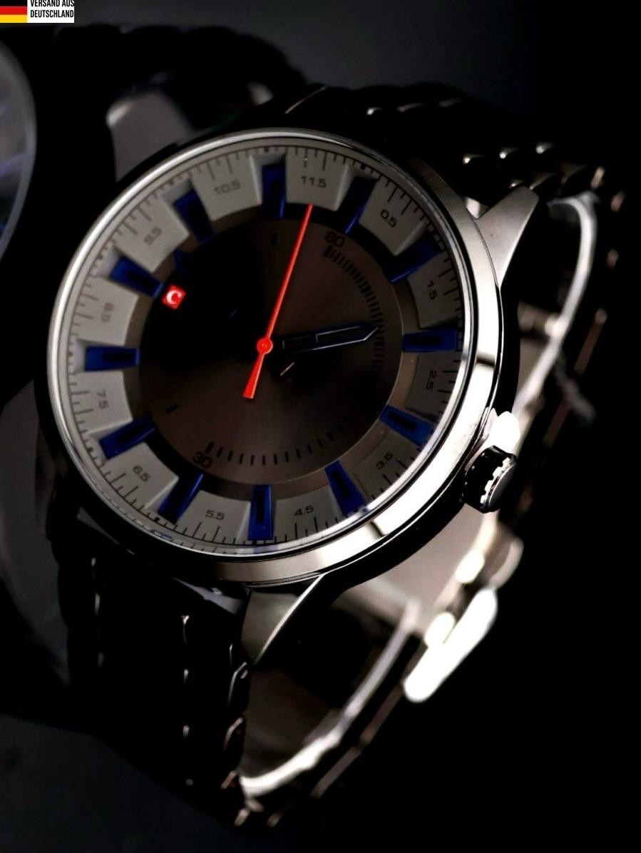 Exklusive Herren Männer Armband Uhr Herrenuhr Weiß Schwarz Farben Keramik Look0