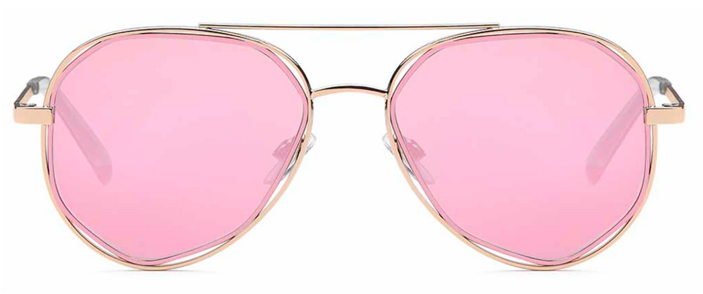 Gil Design Sonnenbrille Damen Frauen UV400 Pilotenbrille Rosa verspiegelt  Neu 11