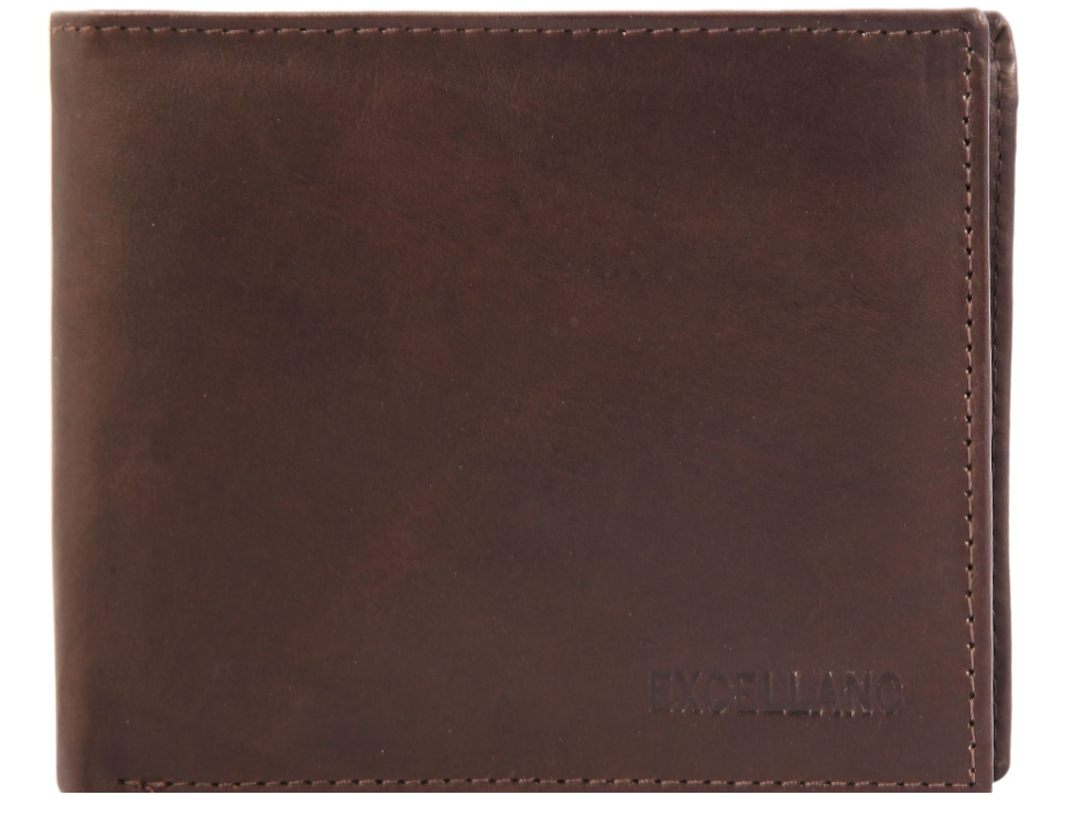 Akzent Basic Leder Portmonee Geldbörse Echtleder Geldbeutel  Dunkelbraun Unisex1