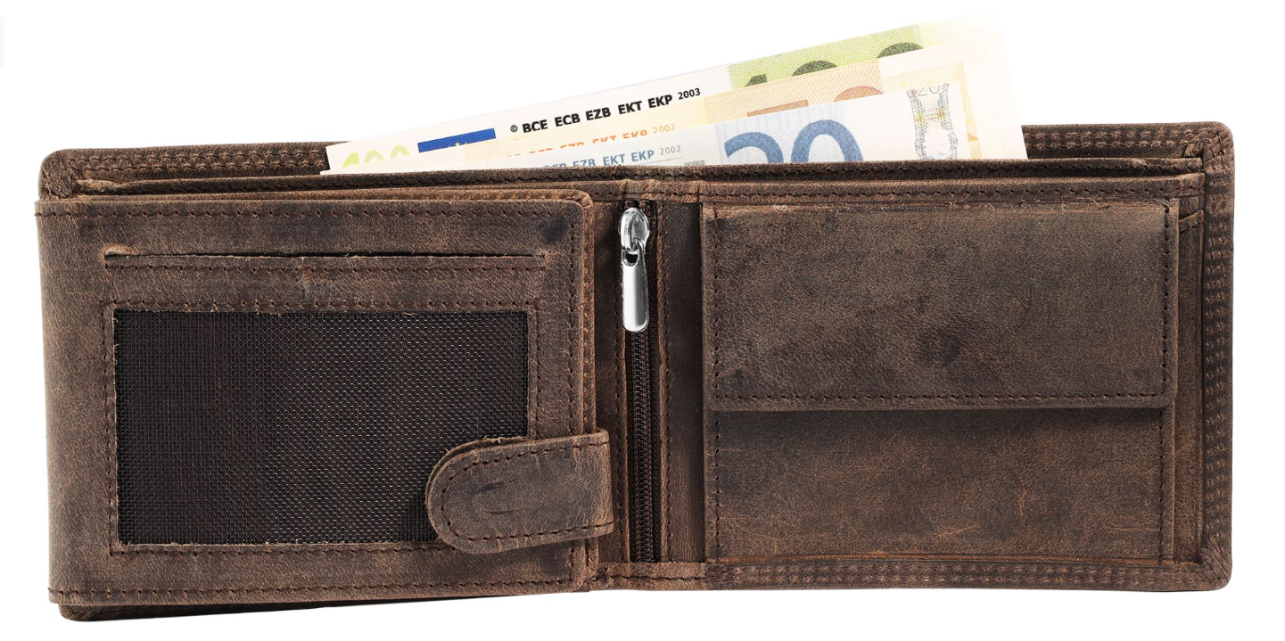 Akzent Leder Geldbörse RFID Schutz  Echtleder Portemonnaie Geldbeutel Adler 41