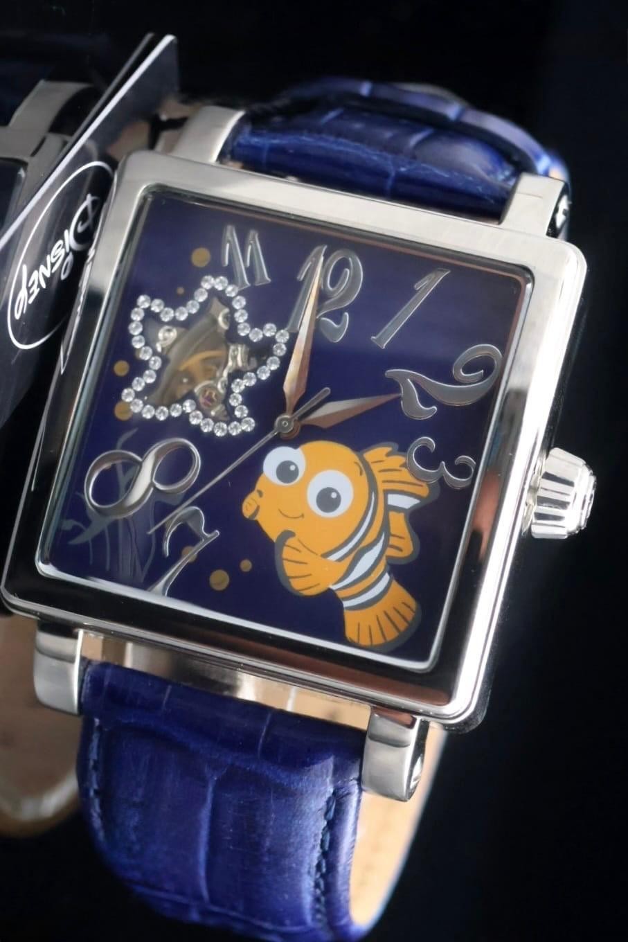 Disney Automatik Uhr Limitierte Edition Nemo Sammlerstück Blau Retro VINTAGE1