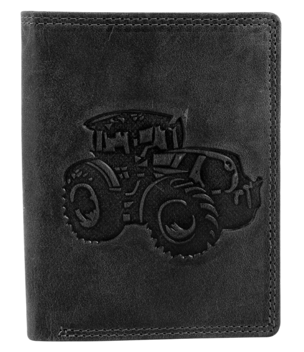 Akzent Leder Geldbörse RFID Schutz  Echtleder Portemonnaie Traktor Motiv0