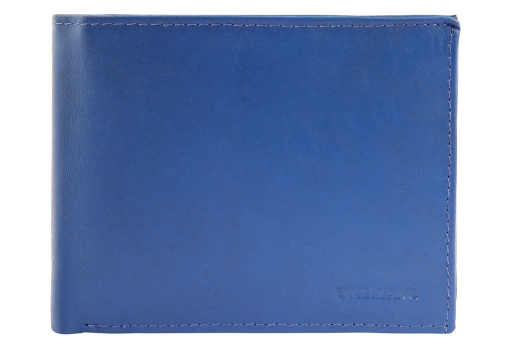 Akzent Basic Leder Portmonee Geldbörse Echtleder Geldbeutel  Blau Portemonnaie1