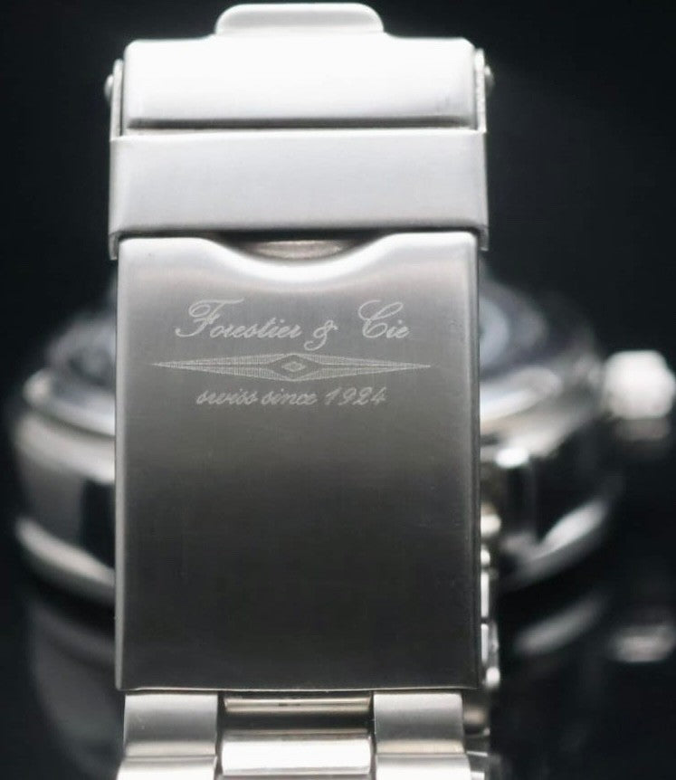 Forestier & Cie Automatik Herren Männer Armband Automatikuhr Herrenuhr Datum NEU3