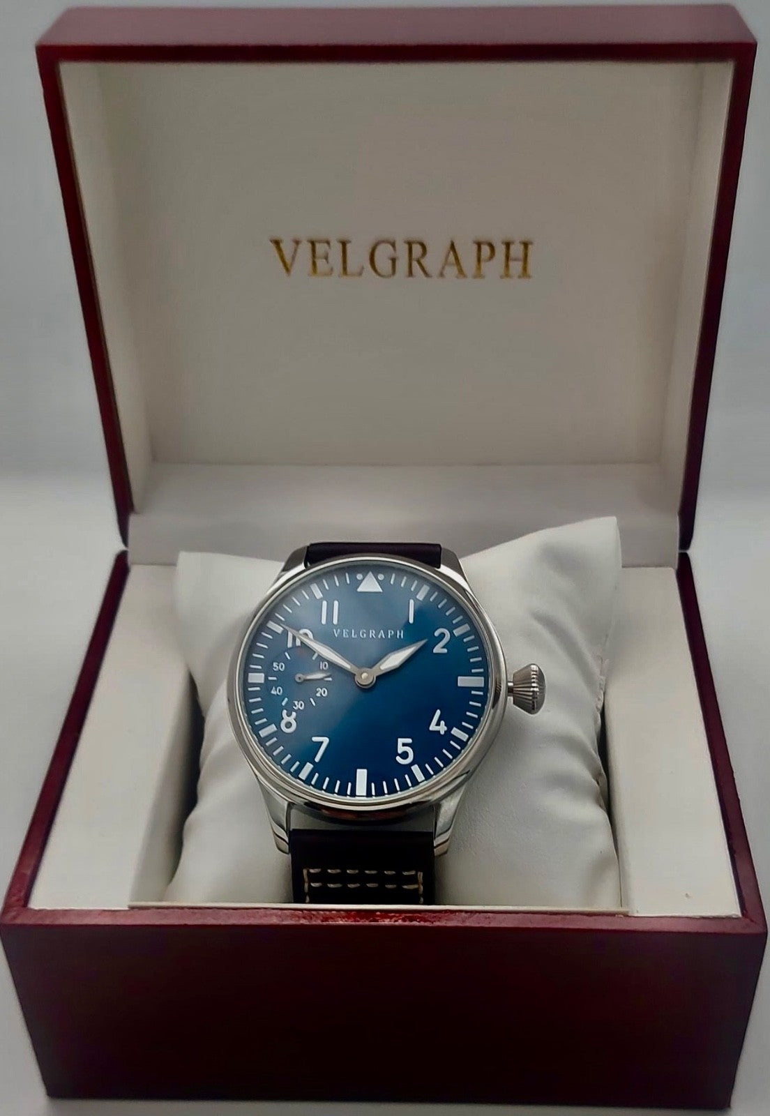 Velgraph Herrenuhr Flieger 42mm Handaufzug | Saphirglas 6497 Dial Seagull Rotor3