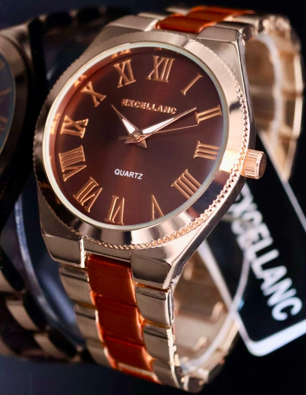 Excellanc  Damen Armband Uhr  Rosé  Farben Damenuhr Quarz NEU1