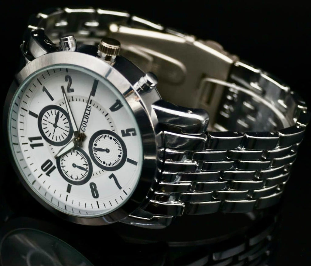 Mega Edle Herren Armband Männer Uhr Analog Quarz * NEU * 551