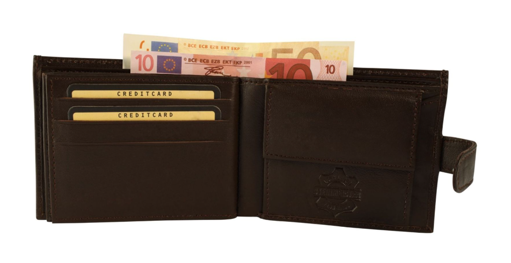 Steinmeister Schaf Leder Portmonee Geldbörse Echtleder Unisex Braun Modisch1