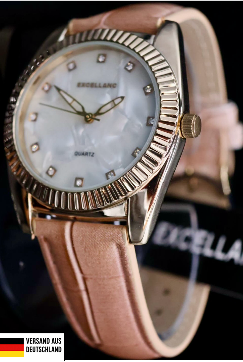 Edle Excellanc Uhr Damenuhr Armbanduhr Analog Quarz0