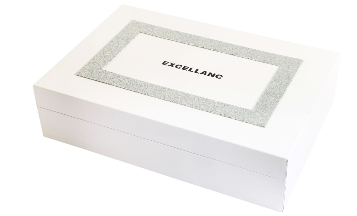 Excellanc Damen Geschenkset Armbanduhr Halskette & Ohrringe Rosé Farben Strass4