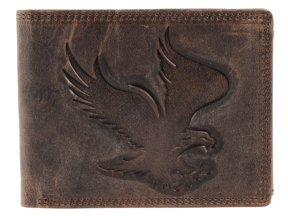 Akzent Leder Geldbörse RFID Schutz  Echtleder Portemonnaie Geldbeutel Adler 40