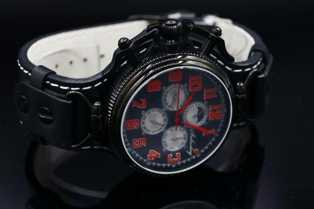 Stolzenberg Automatik Herren Männer Armband Uhr Vollkalender 24 Stundenanzeige5